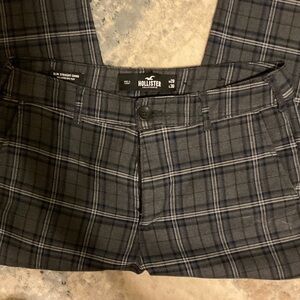 Hollister Men's Charcoal Plaid Shorts